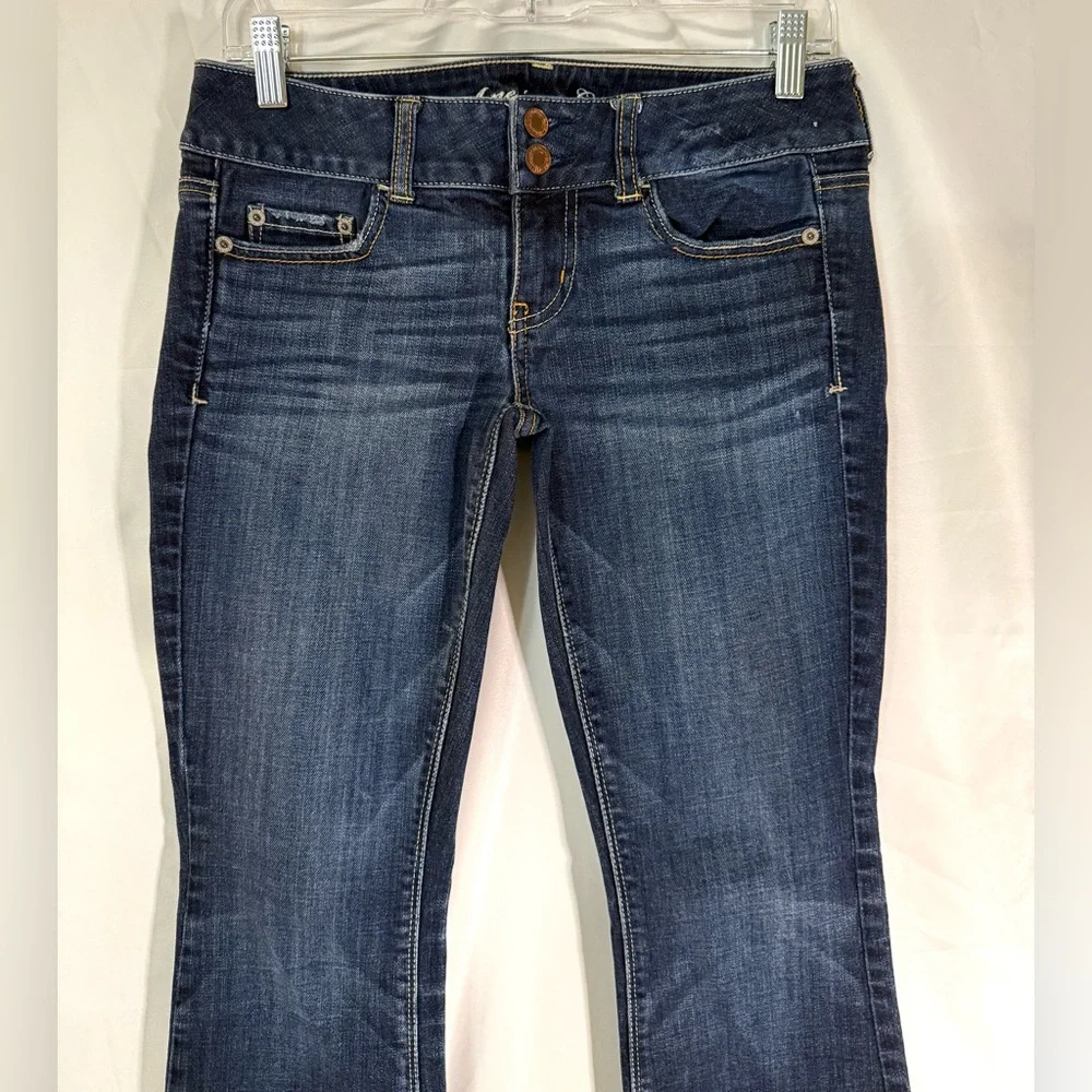 American Eagle Outfitters Women's Dark Blue Boot Cut Jeans - Picture 4 of 13